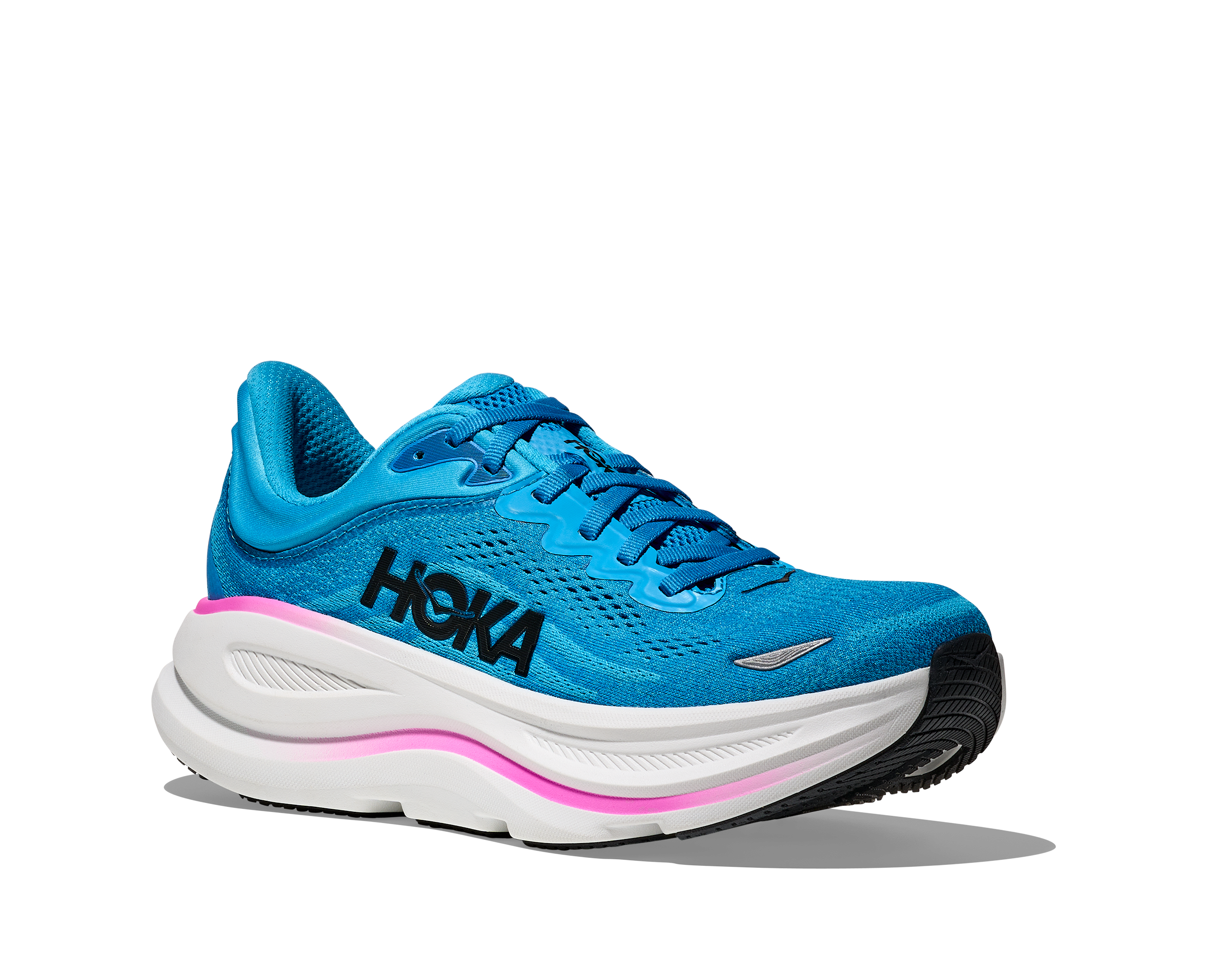 HOKA Women's Bondi 9 - SKYWARD BLUE / NEON FUCHSIA
