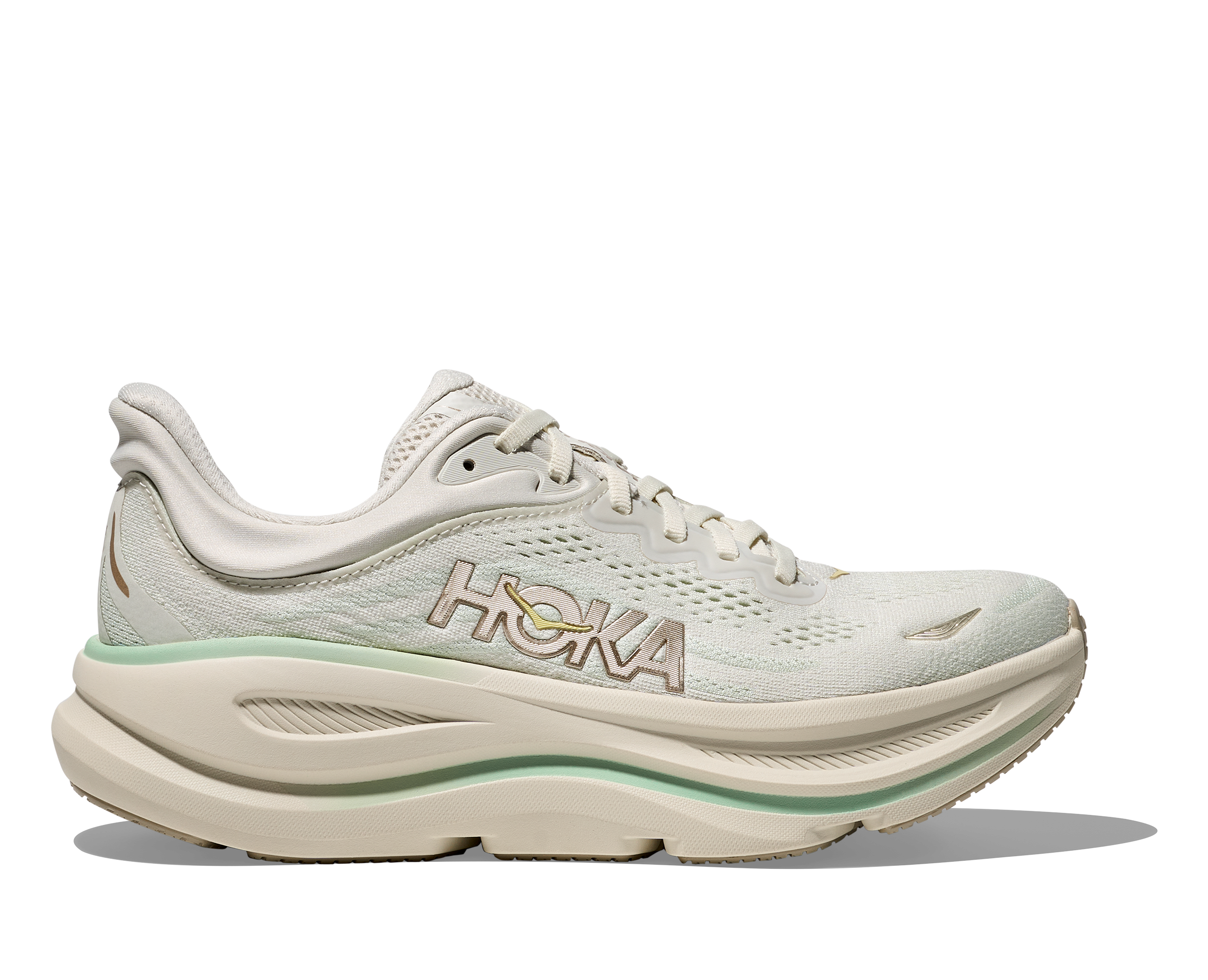 HOKA Women's Bondi 9 - TRUFFLE SALT / SEA GLASS