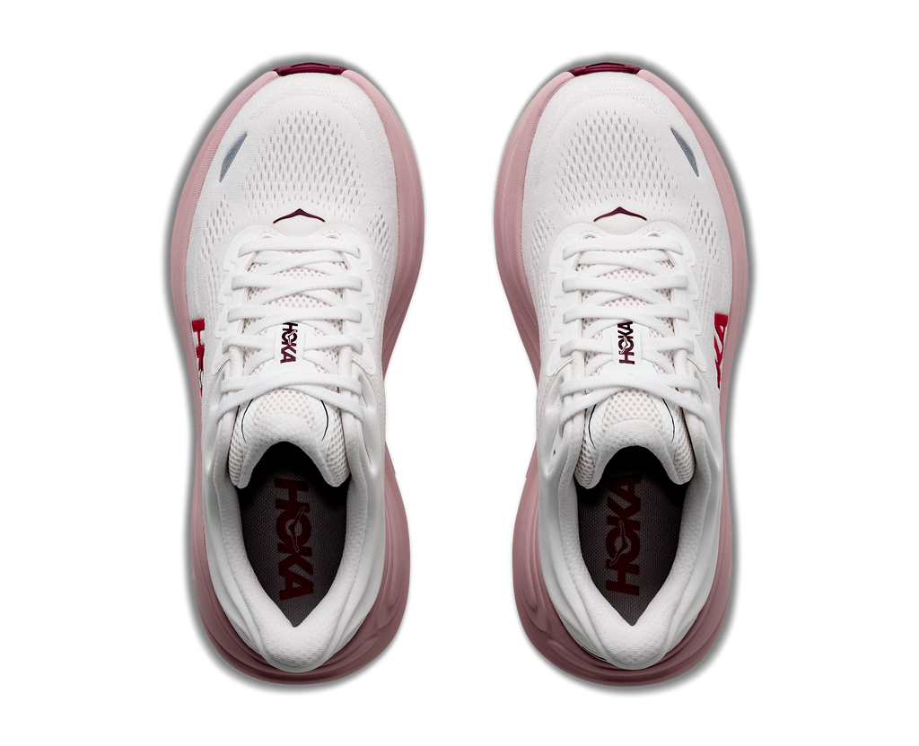 HOKA Women's Bondi 9 - WHITE / PINK OPAL
