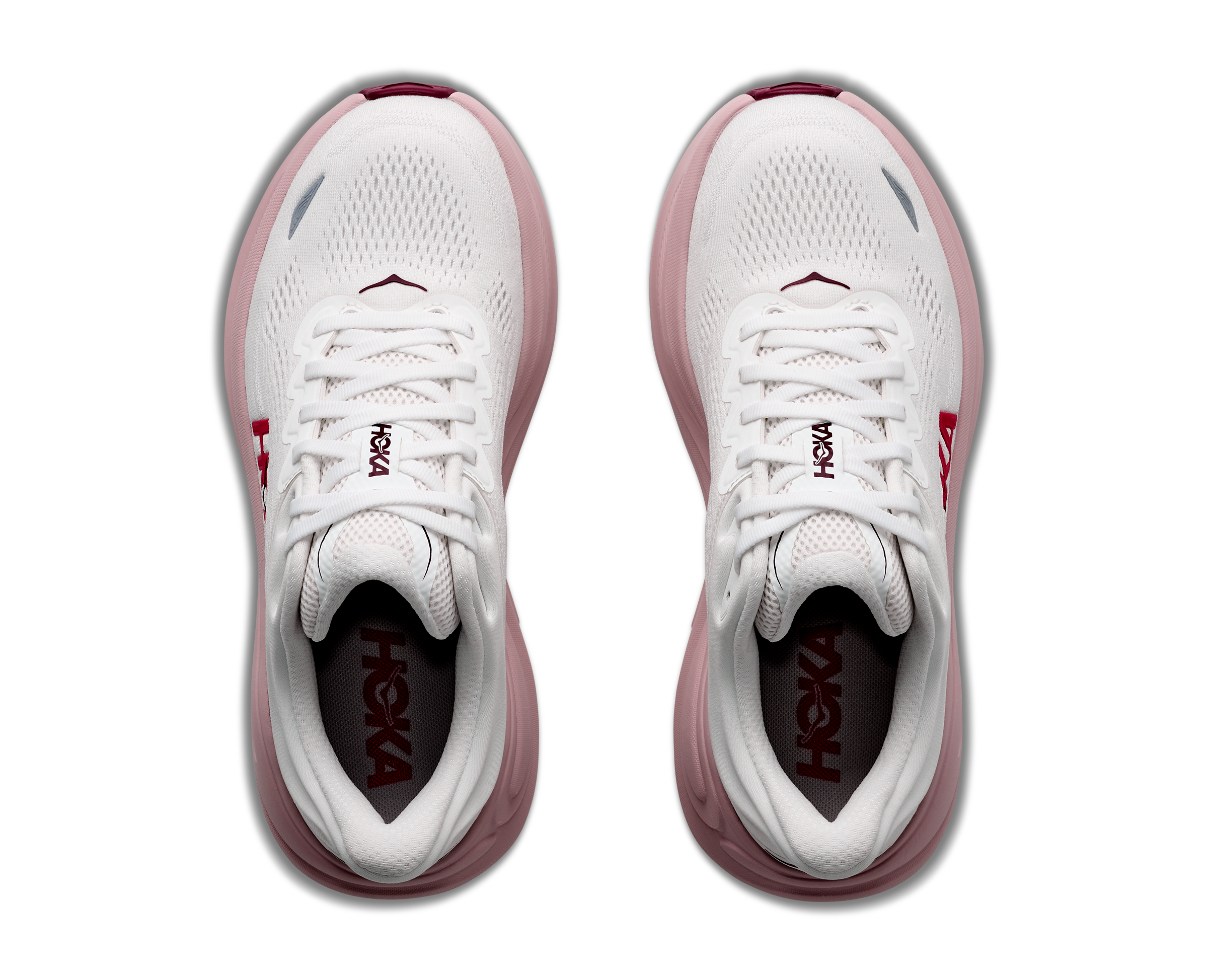 HOKA Women's Bondi 9 - WHITE / PINK OPAL