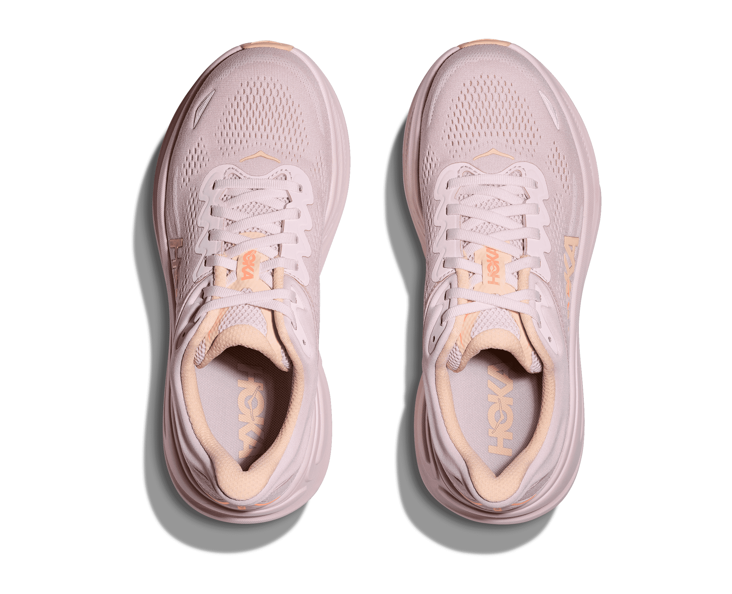HOKA Women's Bondi 9 - LILAC CREAM / TANGERINE GLOW (Wide)