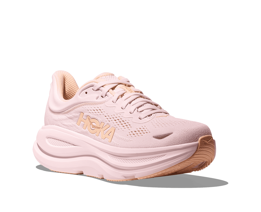 HOKA Women's Bondi 9 - LILAC CREAM / TANGERINE GLOW (Wide)