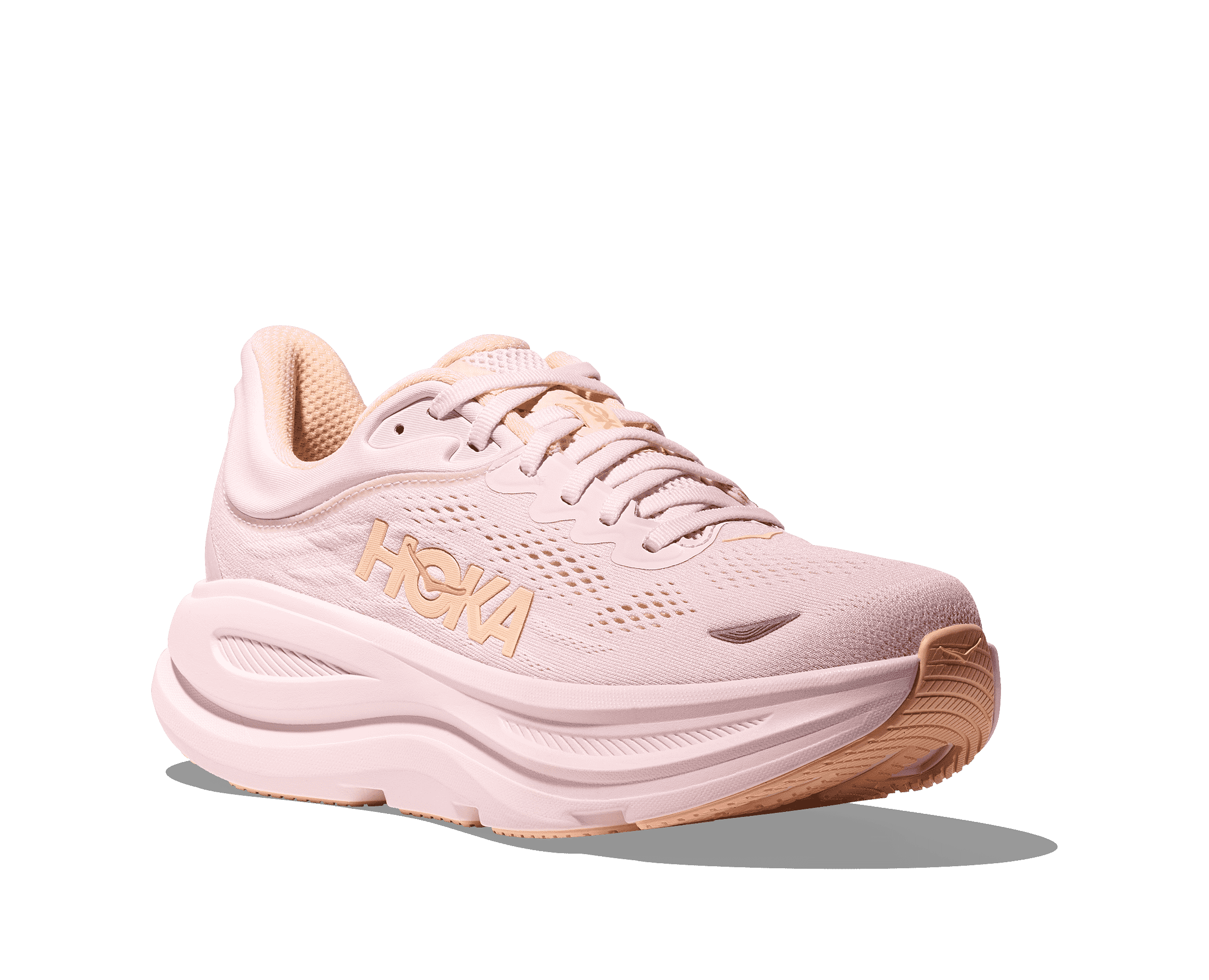 HOKA Women's Bondi 9 - LILAC CREAM / TANGERINE GLOW (Wide)
