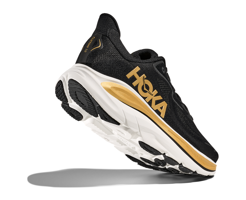 HOKA Men's Clifton 10 - BLACK / GOLD