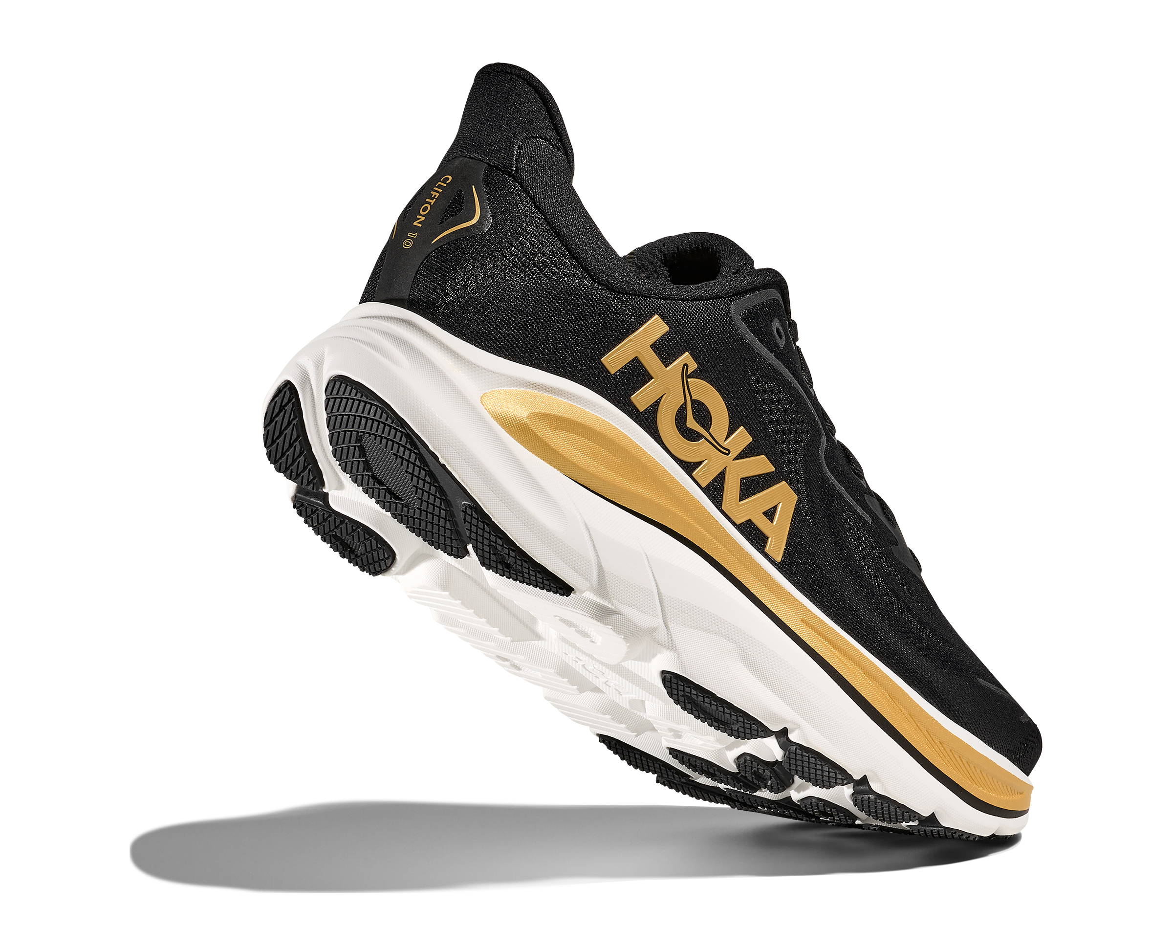 HOKA Men's Clifton 10 - BLACK / GOLD