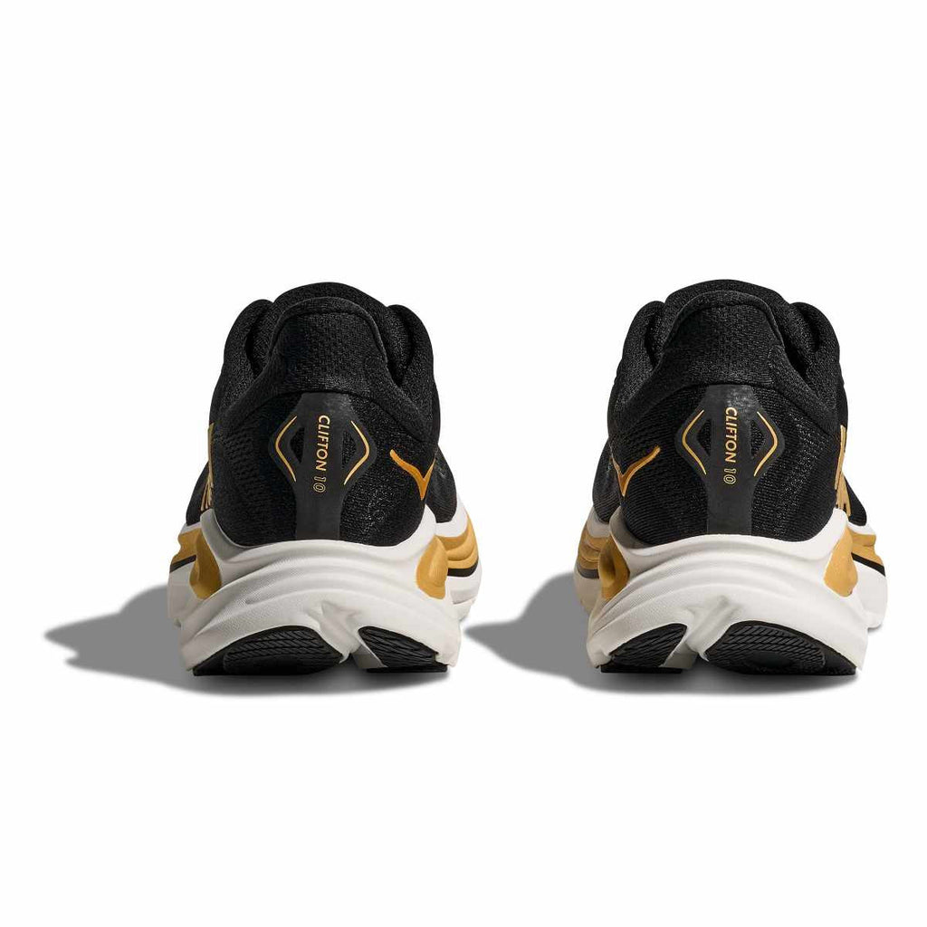 HOKA Men's Bondi 9 - CARBON BLACK / YELLOW GOLD (Wide)