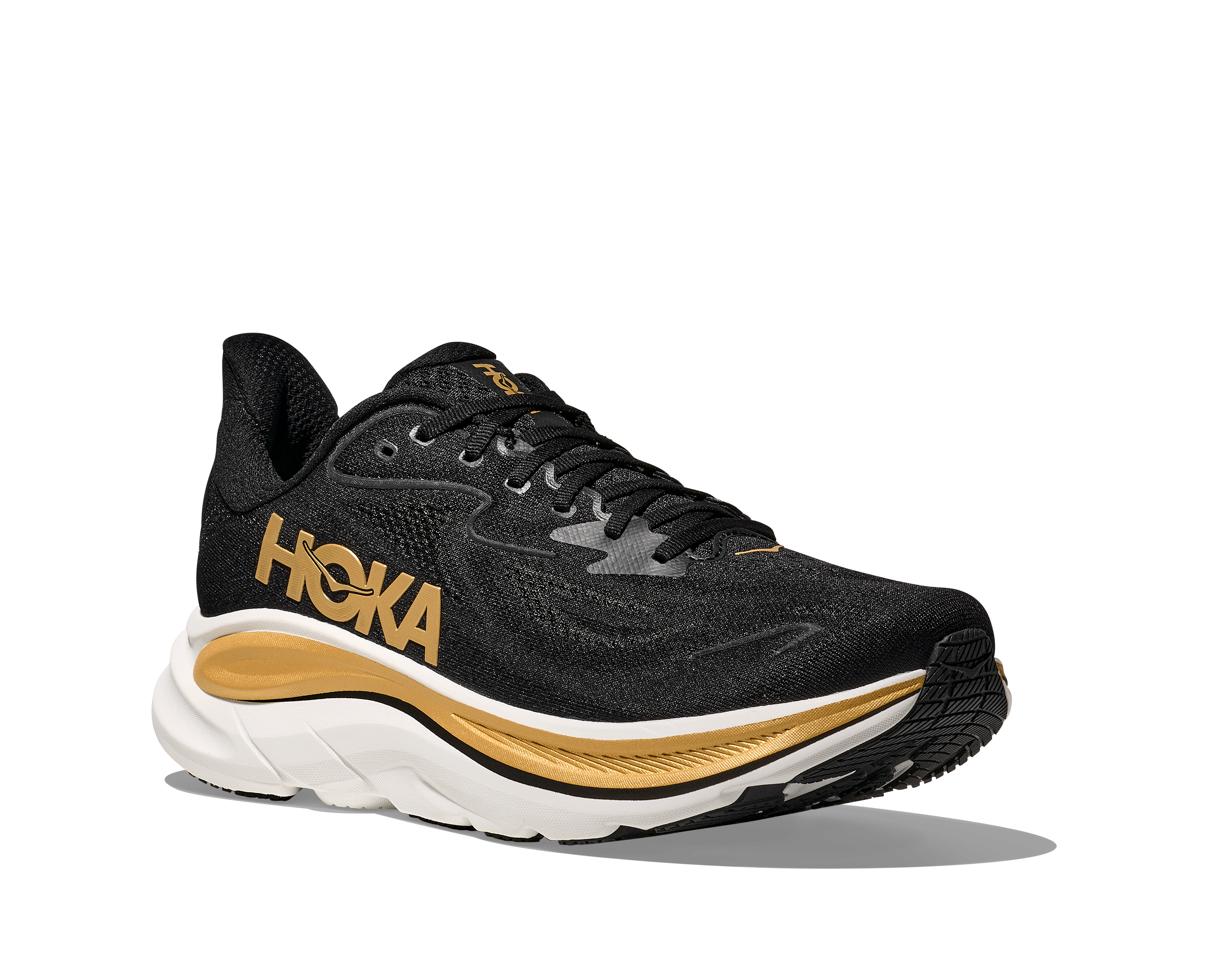 HOKA Men's Clifton 10 - BLACK / GOLD