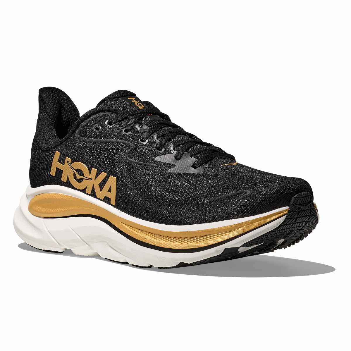 HOKA Men's Bondi 9 - CARBON BLACK / YELLOW GOLD