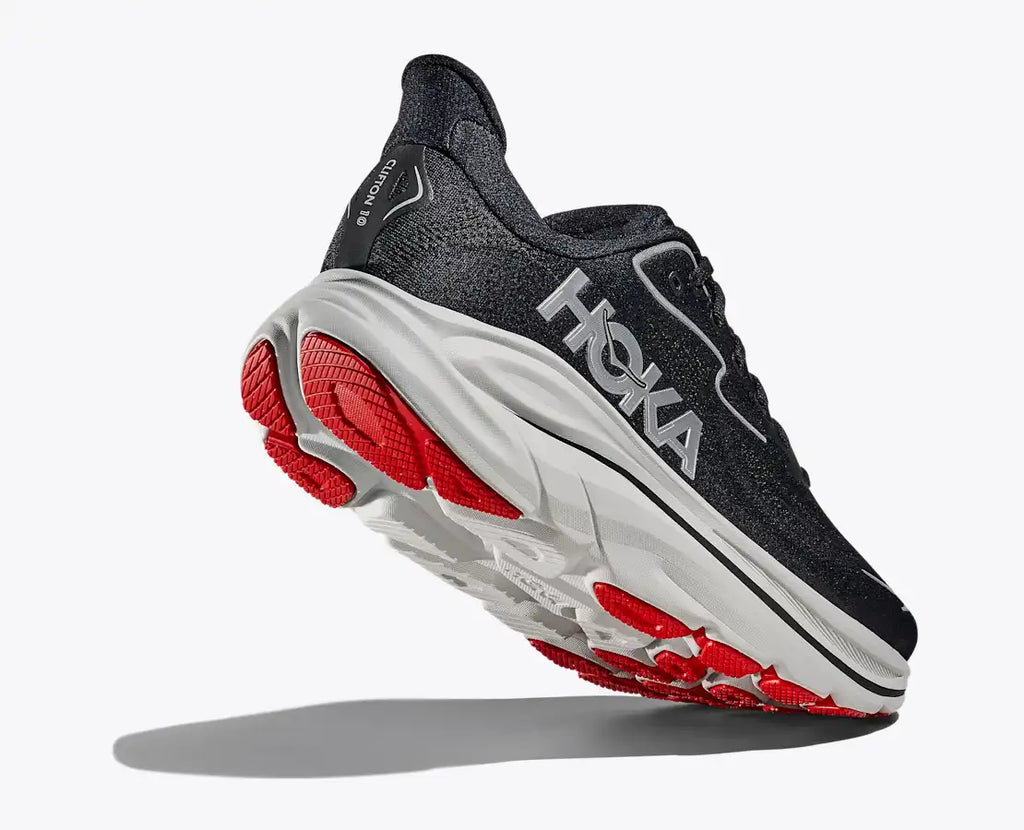 HOKA Men's Clifton 10 - BLACK / SILVER (Wide)