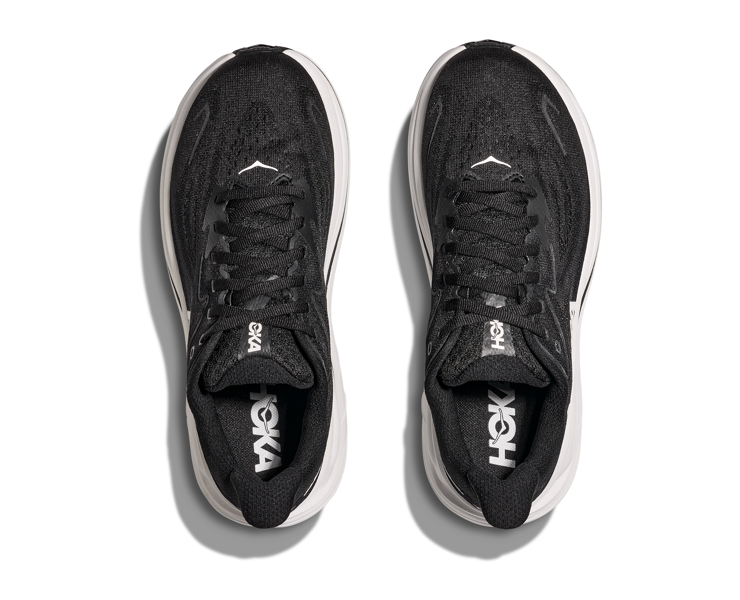 HOKA Men's Clifton 10 - BLACK / WHITE