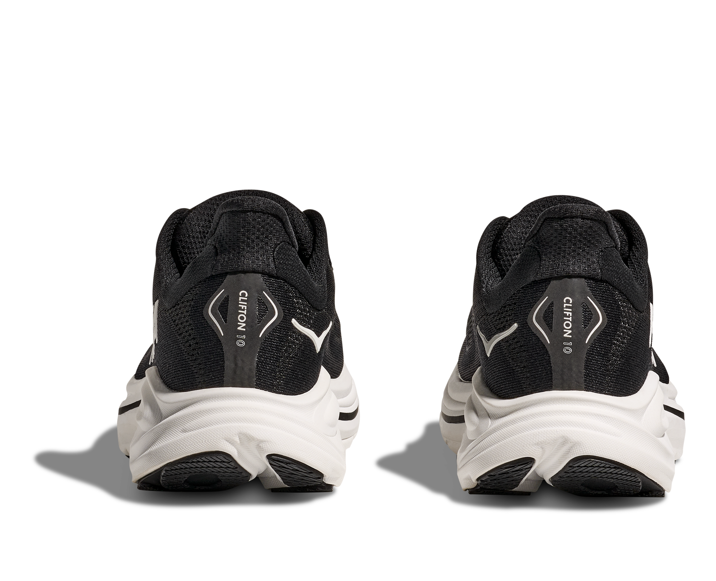 HOKA Men's Clifton 10 - BLACK / WHITE (Wide)