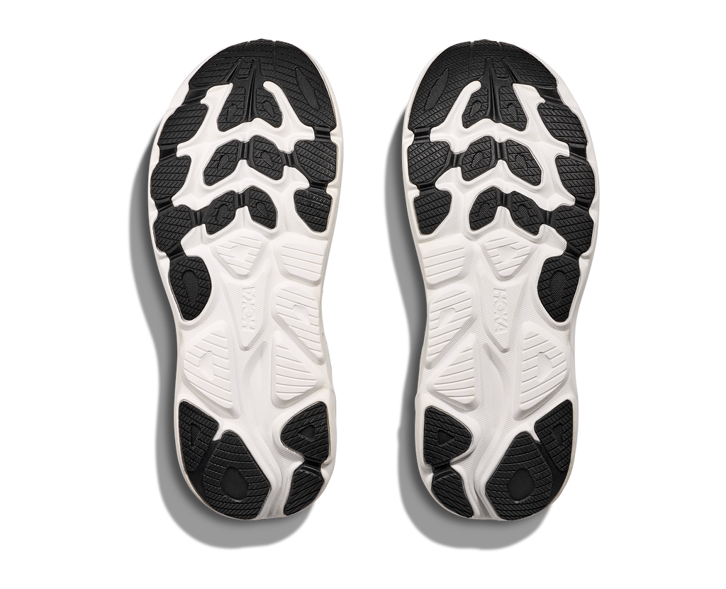 HOKA Men's Clifton 10 - BLACK / WHITE (Wide)