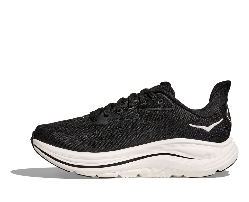HOKA Men's Clifton 10 - BLACK / WHITE (Wide)