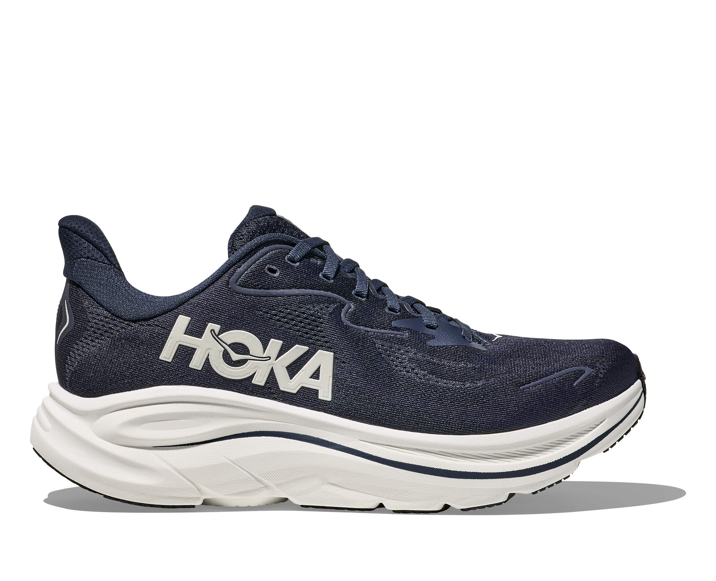 HOKA Men's Clifton 10 - NAVY / WHITE (Wide)