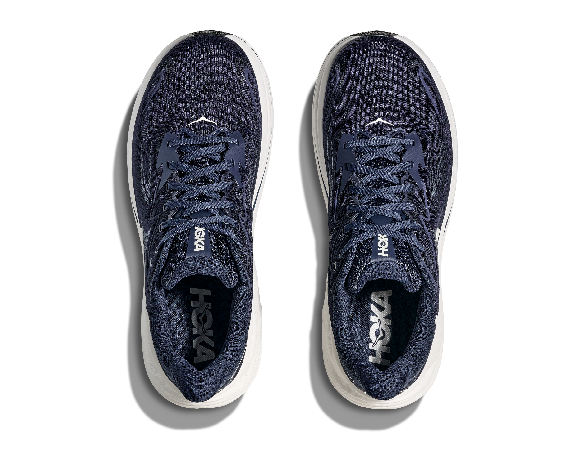 HOKA Men's Clifton 10 - NAVY / WHITE (Wide)