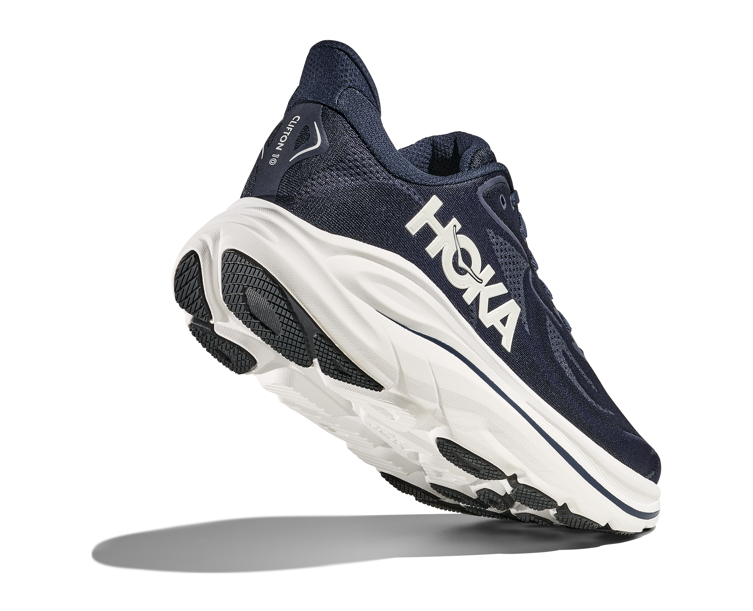 HOKA Men's Clifton 10 - NAVY / WHITE (Wide)