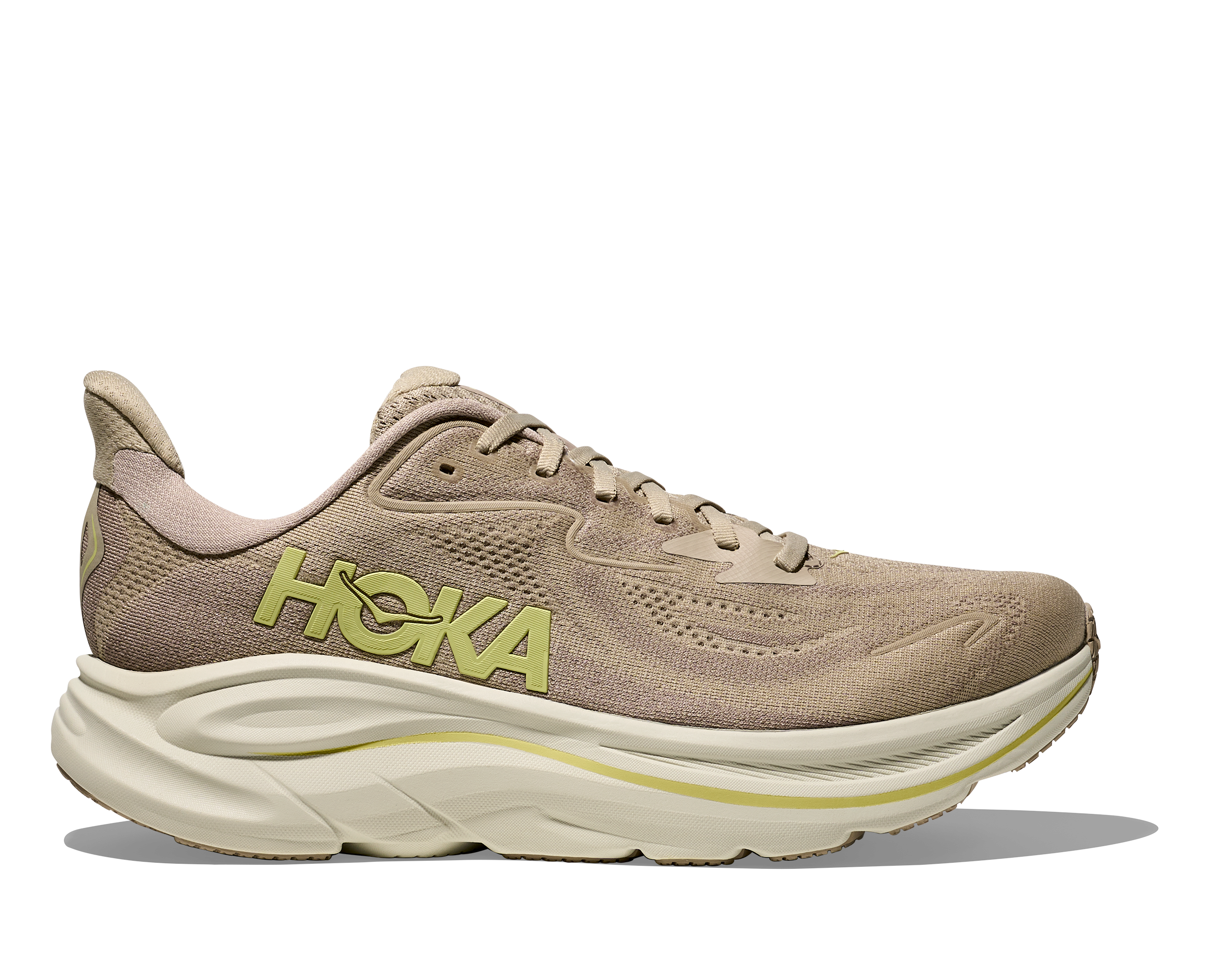 HOKA Men's Clifton 10 - RAW LINEN / STONE (Wide)