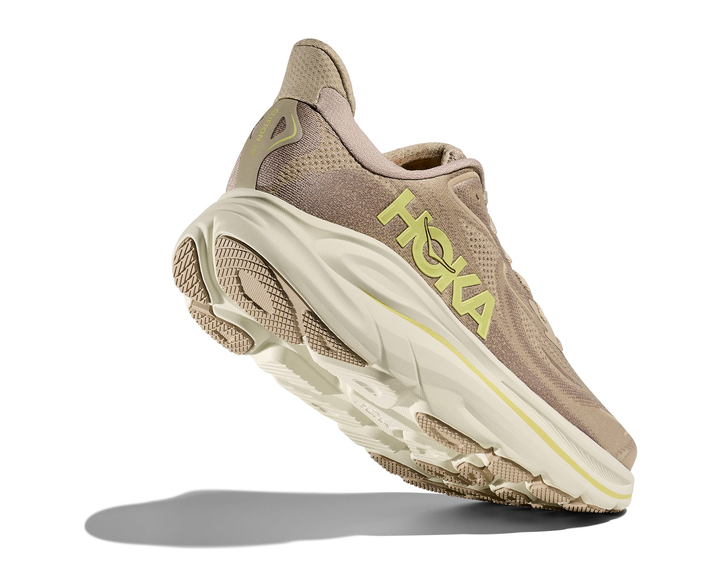 HOKA Men's Clifton 10 - RAW LINEN / STONE (Wide)