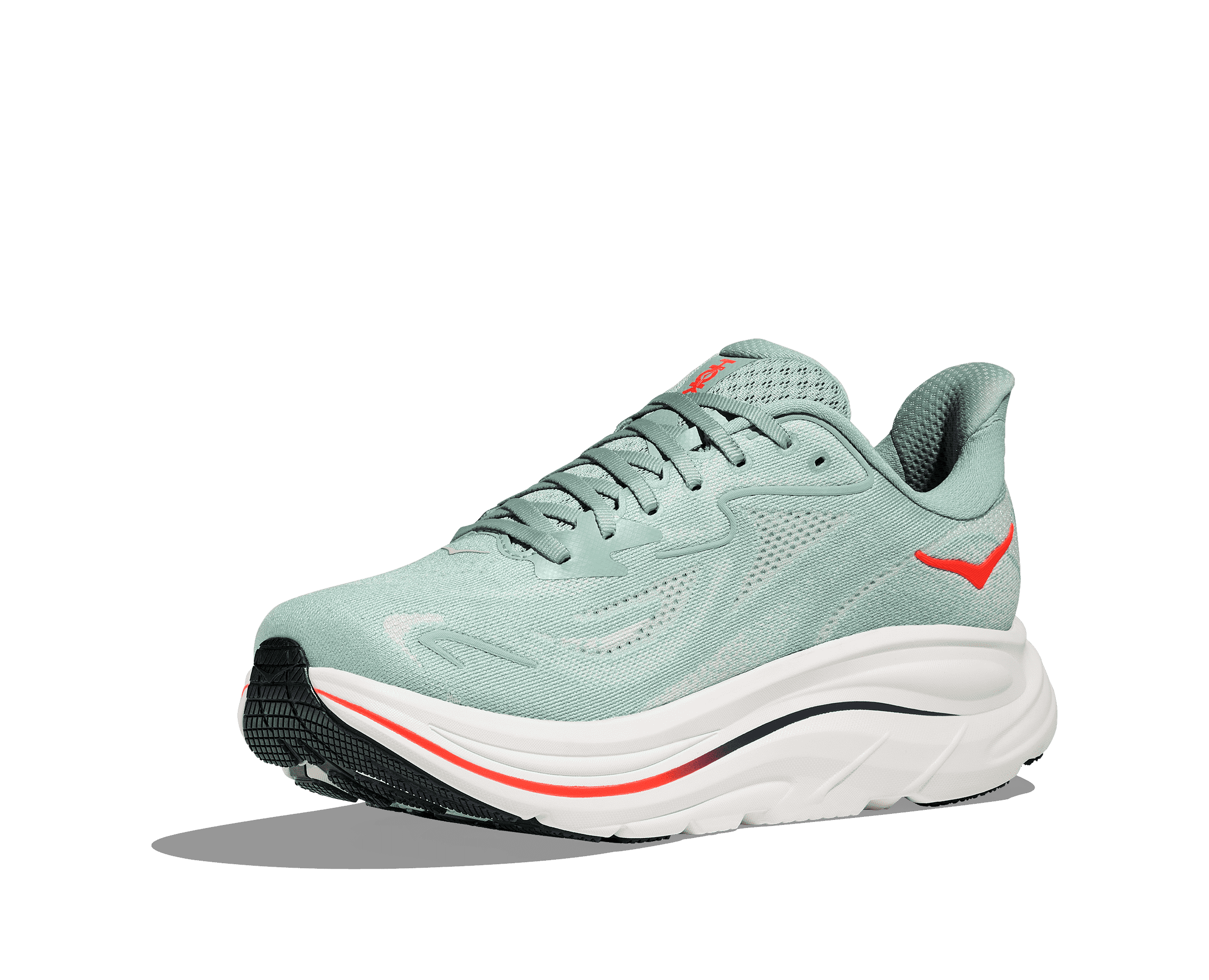 HOKA Men's Clifton 10 - SAGE / NEON FLAME
