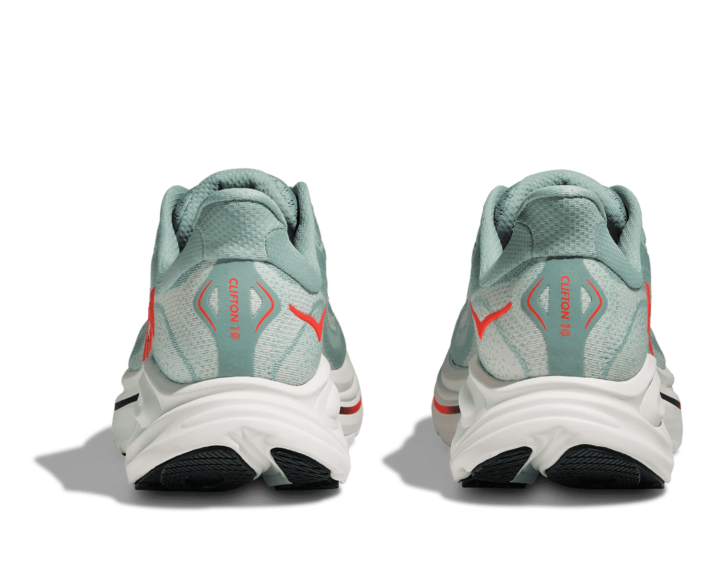 HOKA Men's Clifton 10 - SAGE / NEON FLAME