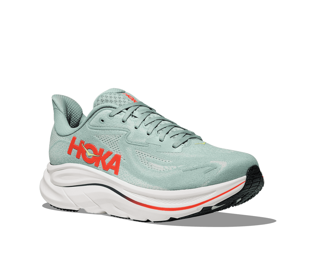 HOKA Men's Clifton 10 - SAGE / NEON FLAME