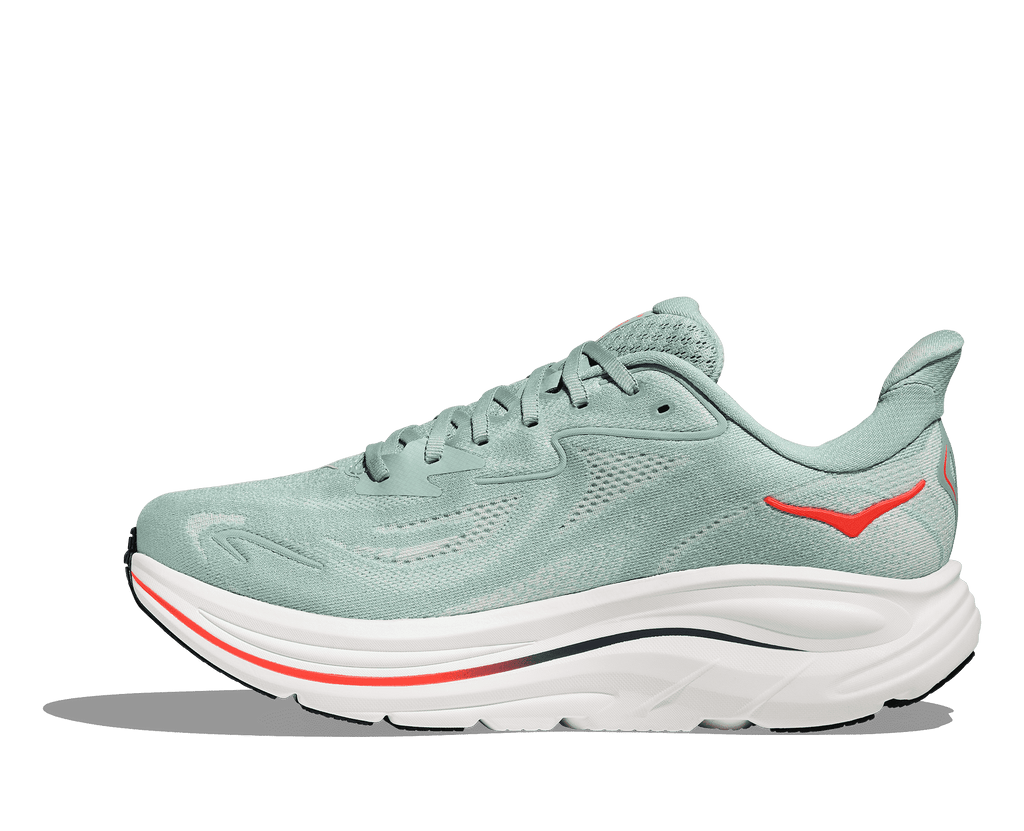 HOKA Men's Clifton 10 - SAGE / NEON FLAME