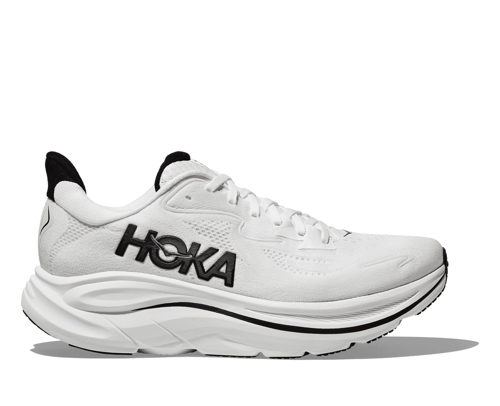 HOKA Men's Clifton 10 - WHITE / BLACK