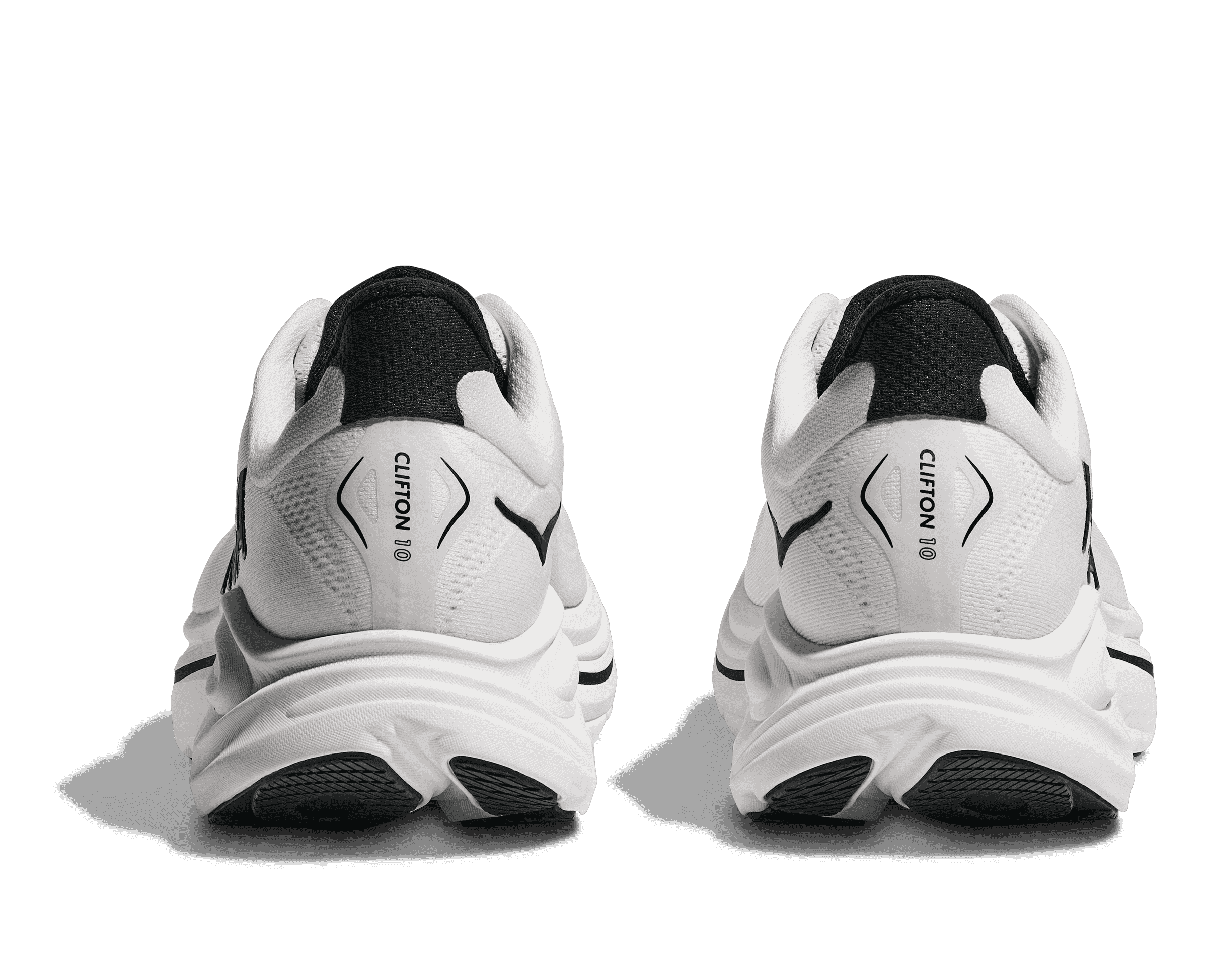 HOKA Men's Clifton 10 - WHITE / BLACK