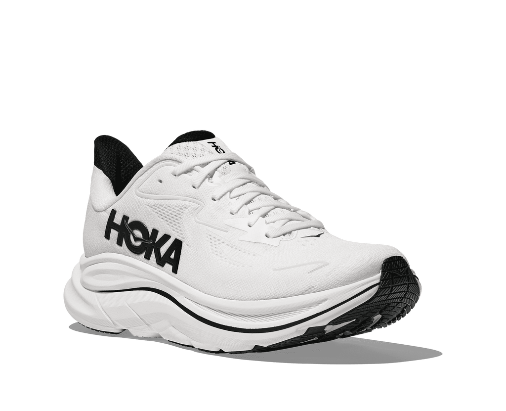 HOKA Men's Clifton 10 - WHITE / BLACK