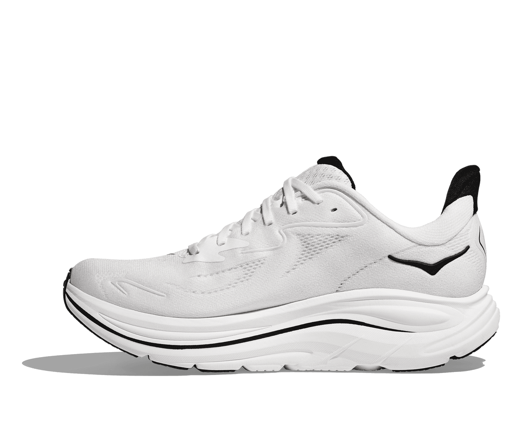 HOKA Men's Clifton 10 - WHITE / BLACK