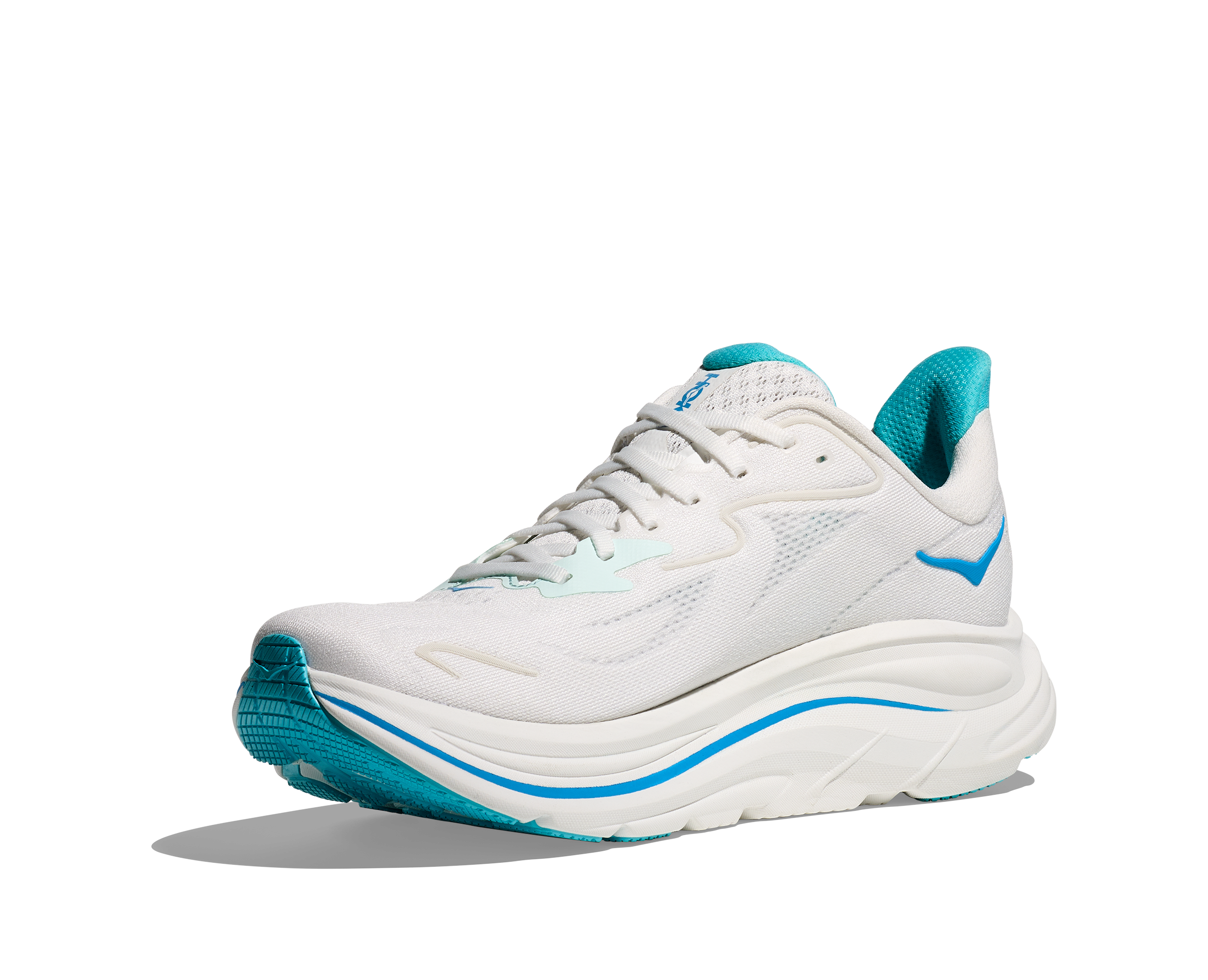 HOKA Men's Clifton 10 - WHITE / SKYWARD BLUE