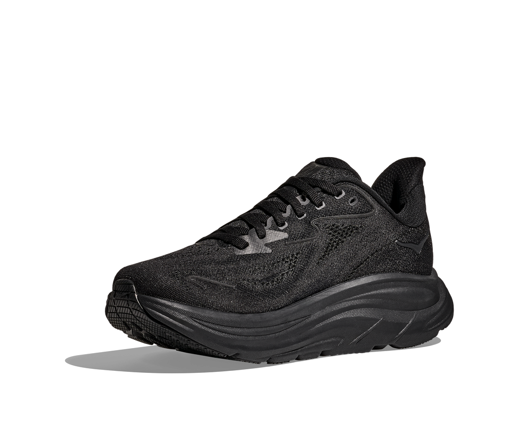 HOKA Women's Clifton 10 - BLACK / BLACK (Wide)