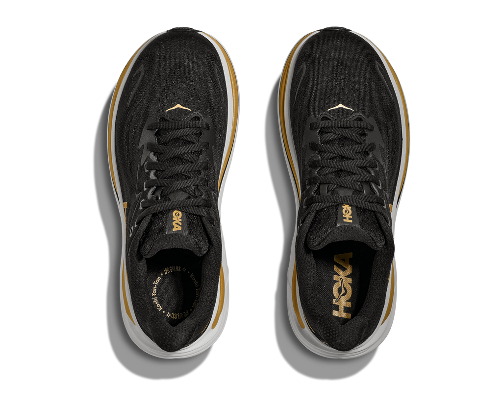 HOKA Women's Clifton 10 - BLACK / GOLD