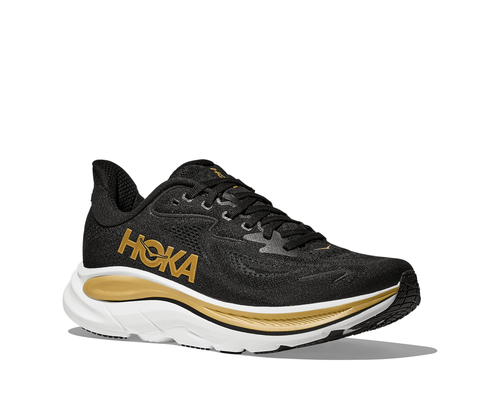 HOKA Women's Clifton 10 - BLACK / GOLD