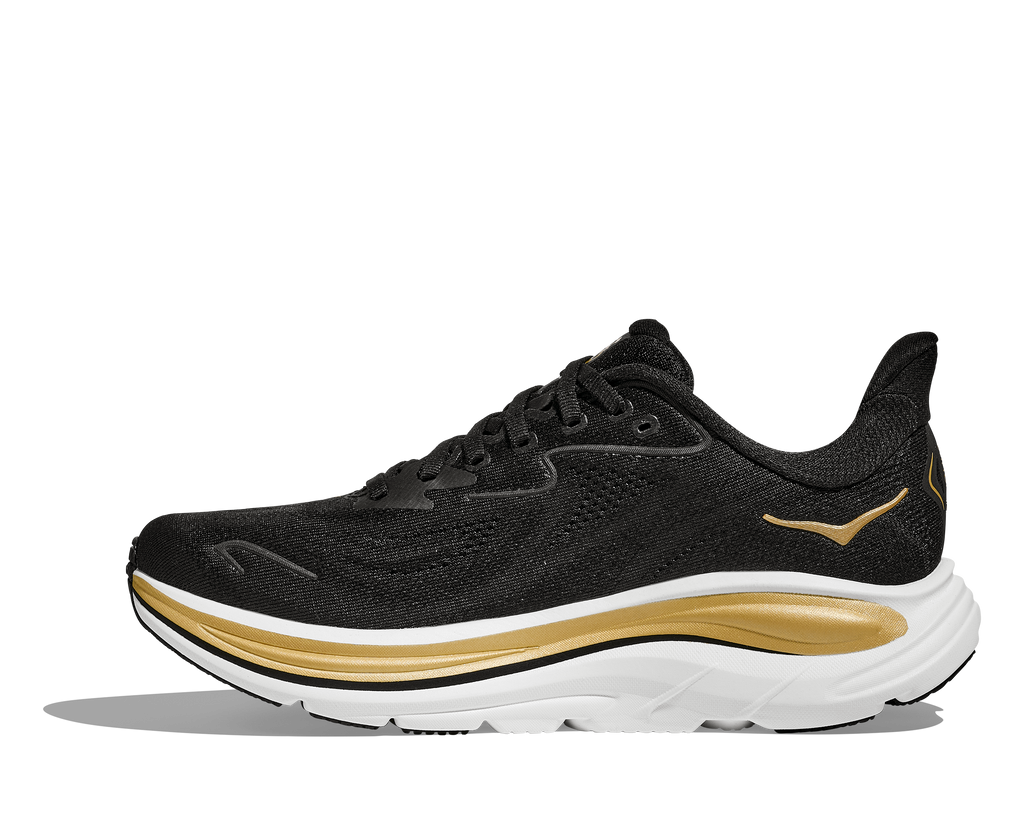 HOKA Women's Clifton 10 - BLACK / GOLD