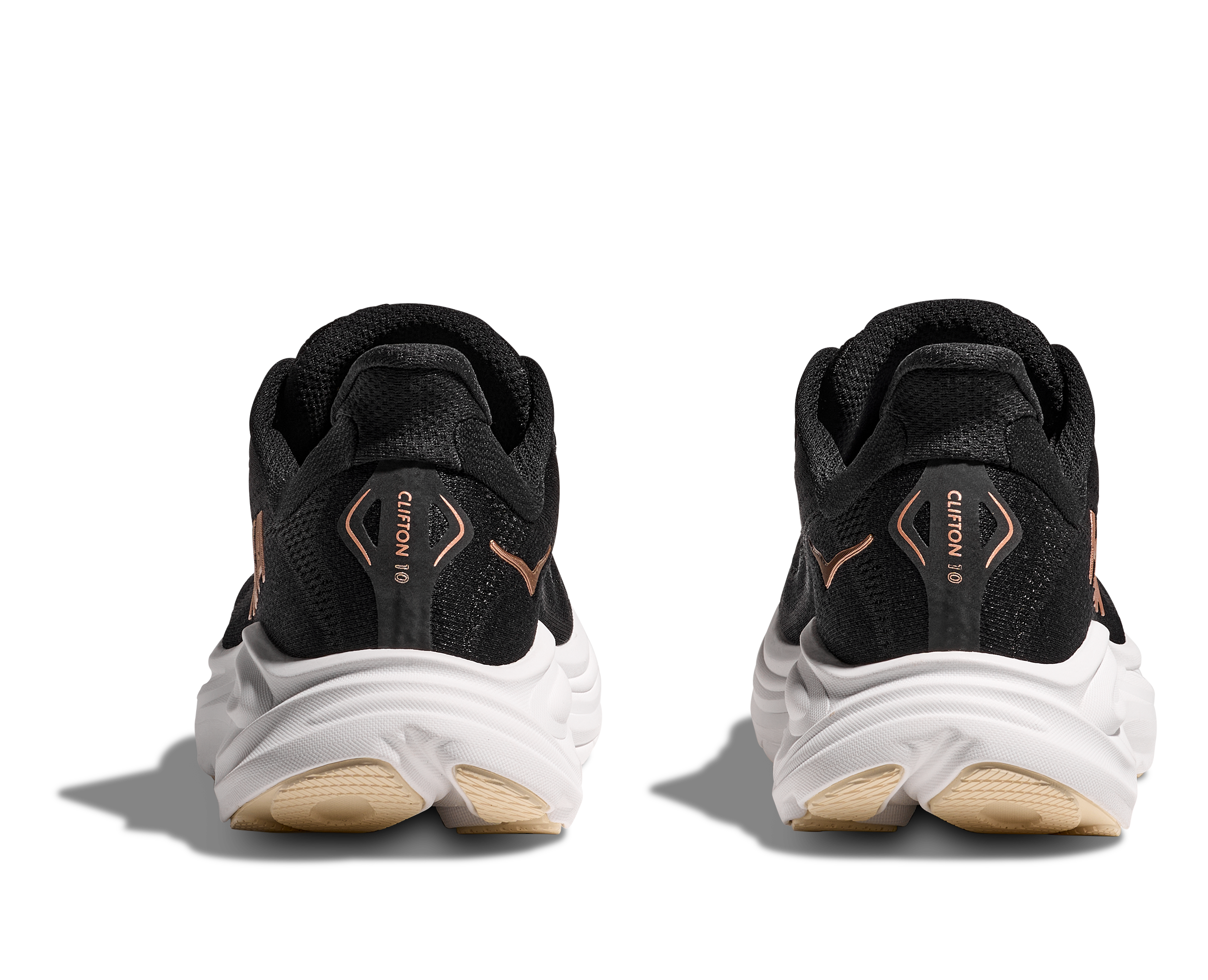 HOKA Women's Clifton 10 - BLACK / ROSE GOLD