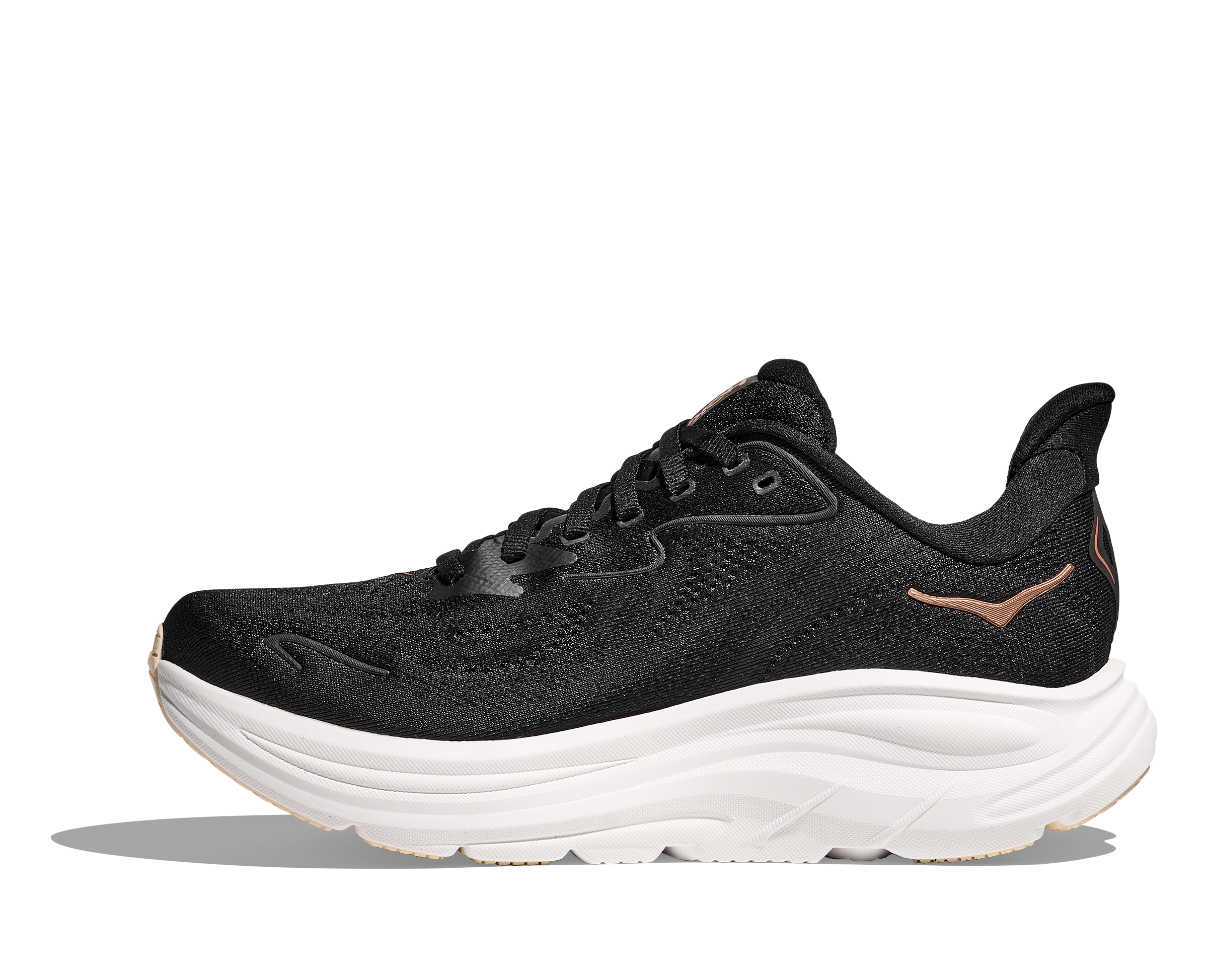 HOKA Women's Clifton 10 - BLACK / ROSE GOLD
