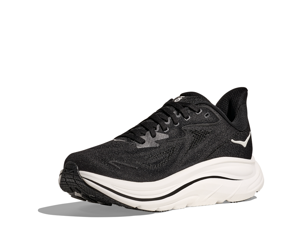 HOKA Women's Clifton 10 - BLACK / WHITE