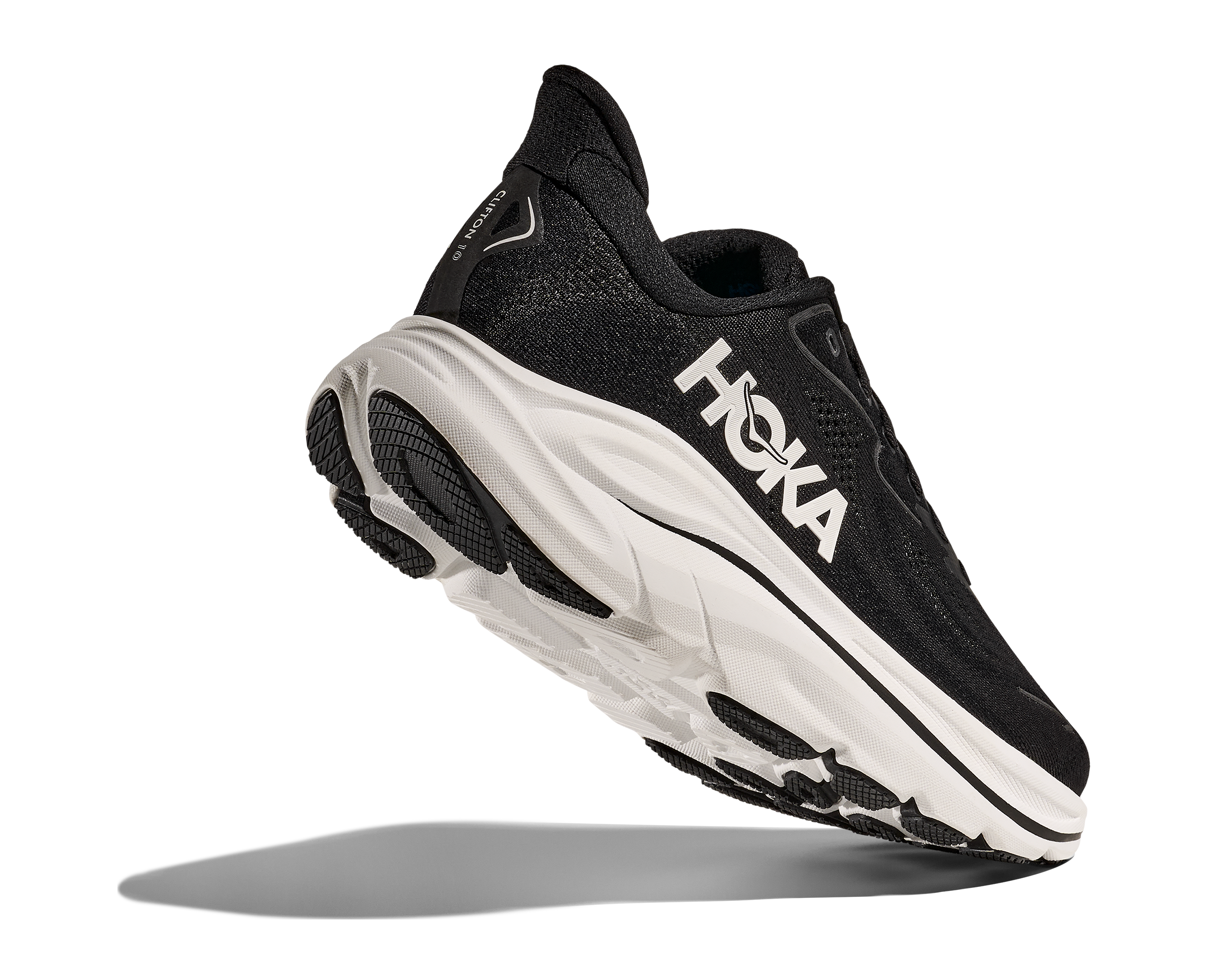 HOKA Women's Clifton 10 - BLACK / WHITE (Wide)