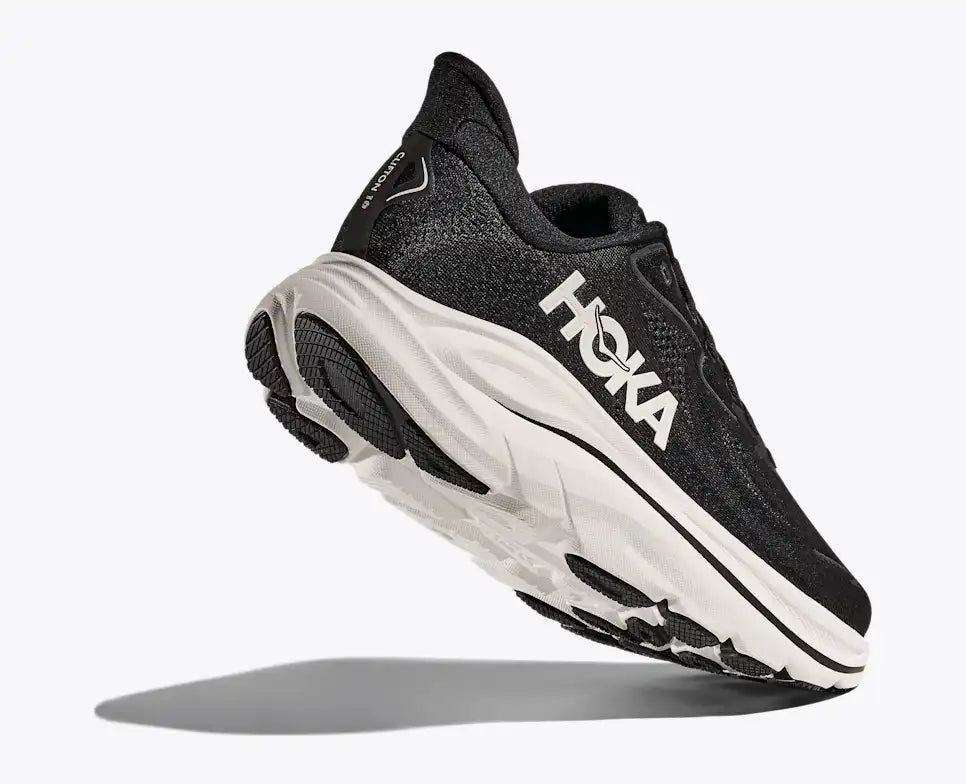 HOKA Women's Clifton 10 - BLACK / WHITE (Extra Wide)