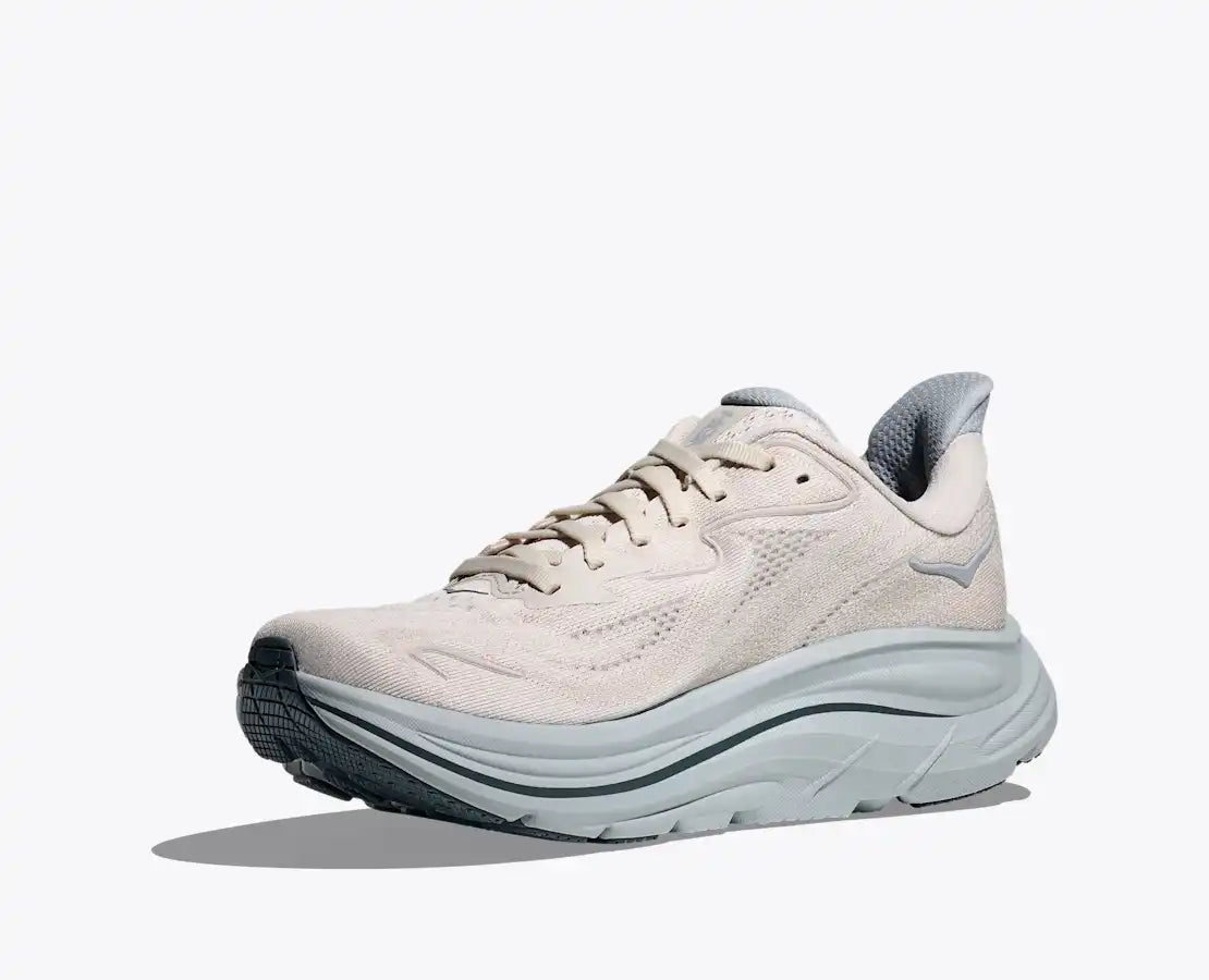 HOKA Women's Clifton 10 - GROUT / MINERAL BLUE (Extra Wide)