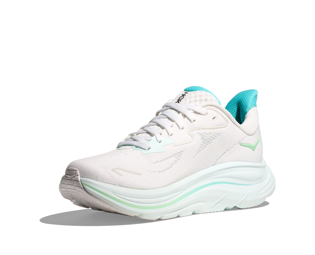 HOKA Women's Clifton 10 - WHITE / CIELO BLUE