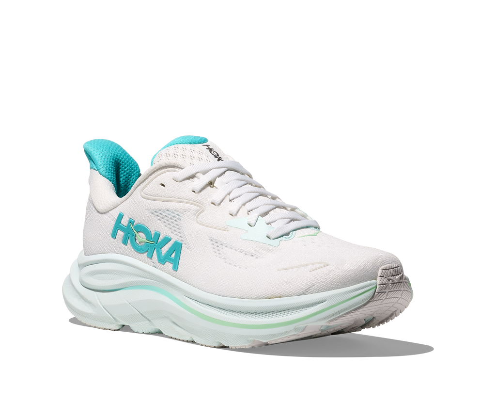 HOKA Women's Clifton 10 - WHITE / CIELO BLUE