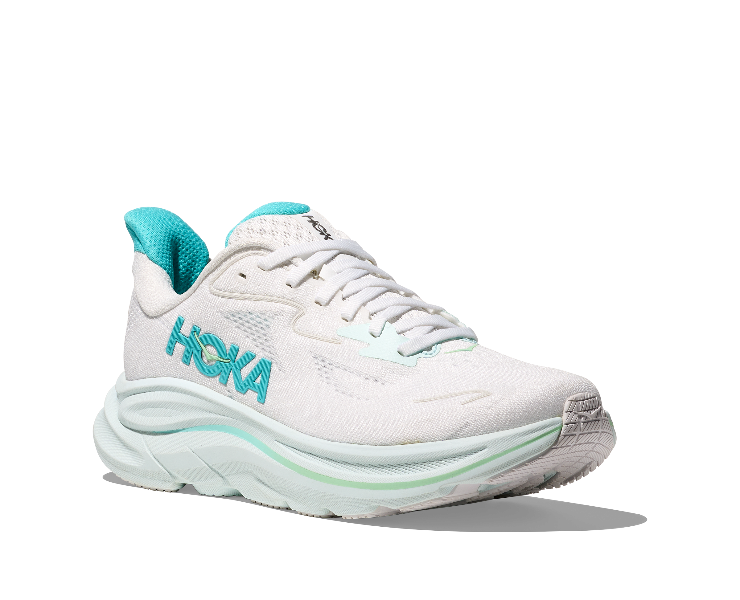 HOKA Women's Clifton 10 - WHITE / CIELO BLUE