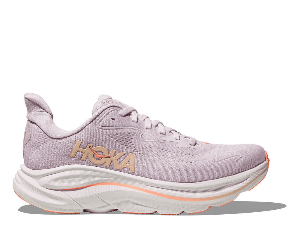 HOKA Women's Clifton 10 - LILAC CREAM / TANGERINE GLOW (Wide)