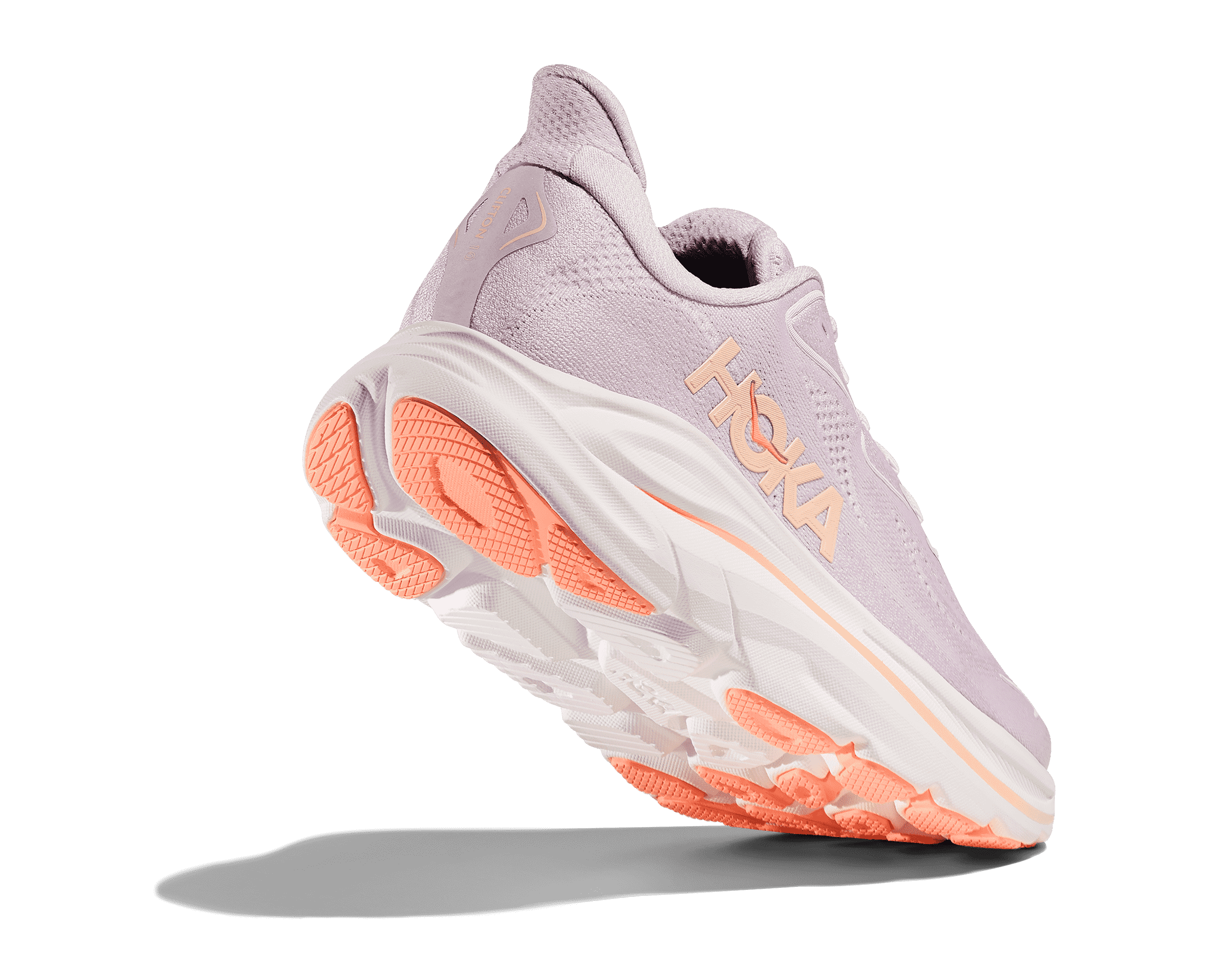 HOKA Women's Clifton 10 - LILAC CREAM / TANGERINE GLOW (Wide)