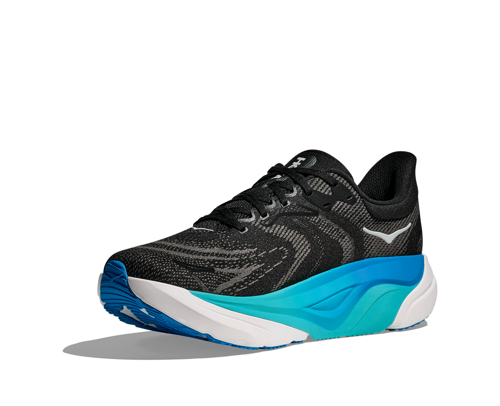HOKA Men's Arahi 8 - BLACK / SKYWARD BLUE (Wide)