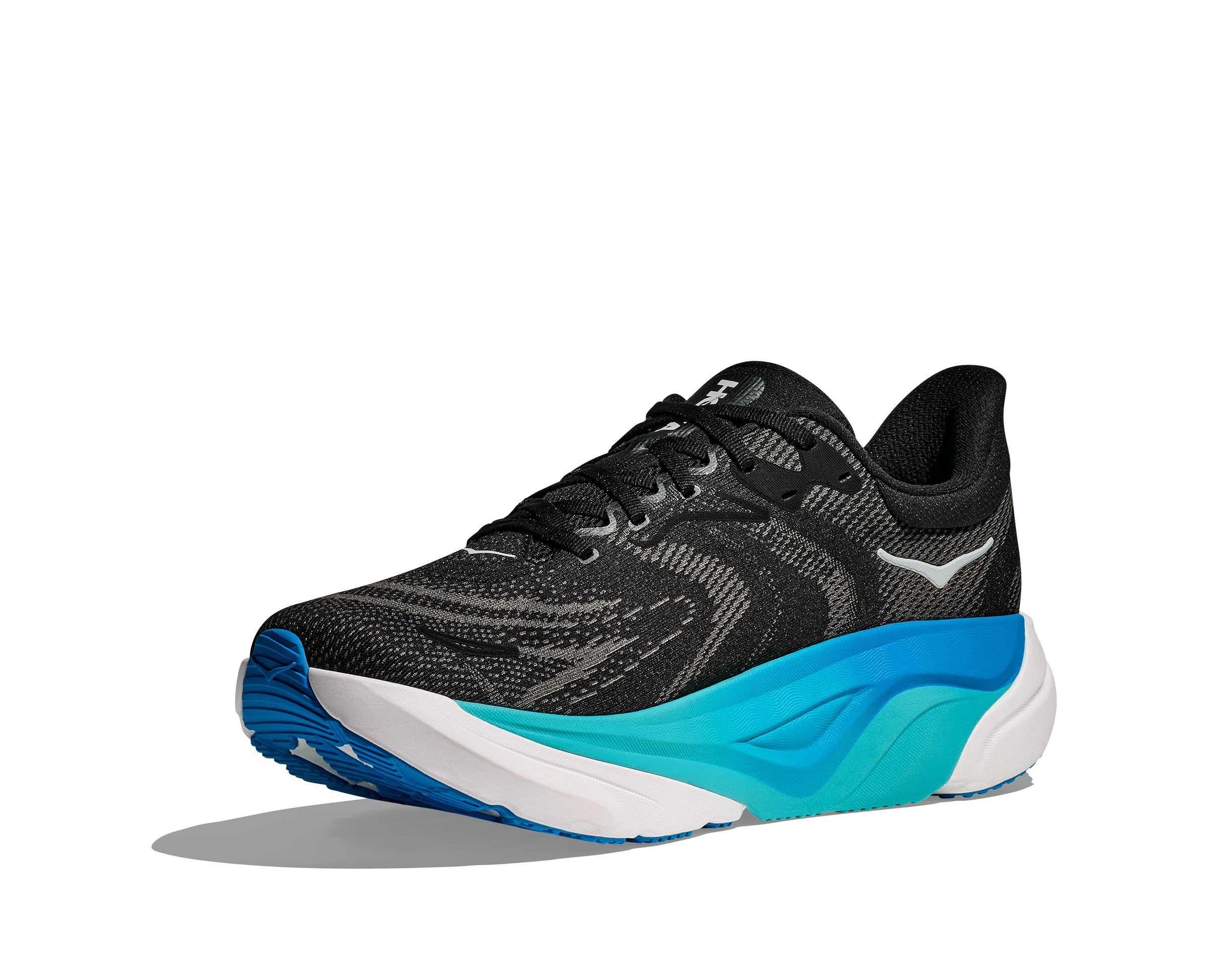 HOKA Men's Arahi 8 - BLACK / SKYWARD BLUE (Wide)