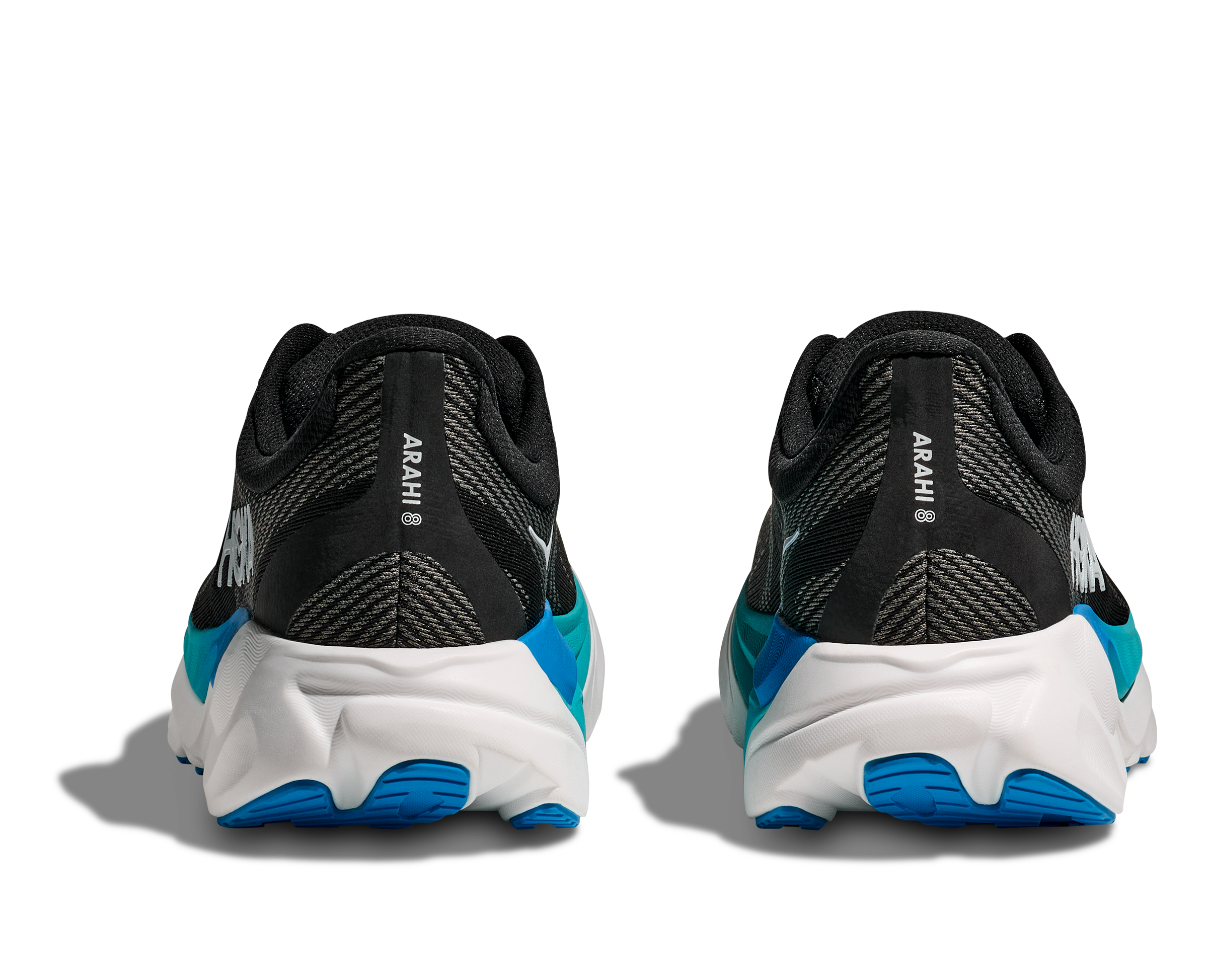HOKA Men's Arahi 8 - BLACK / SKYWARD BLUE (Wide)