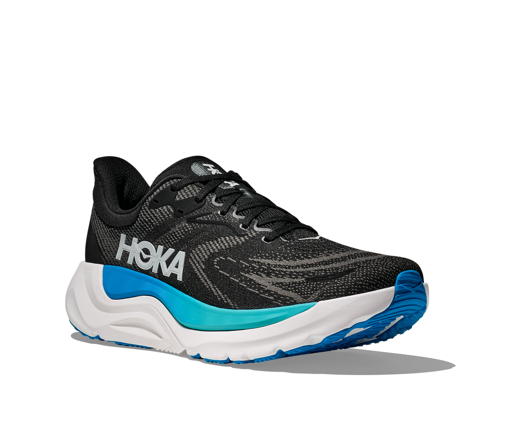 HOKA Men's Arahi 8 - BLACK / SKYWARD BLUE (Wide)